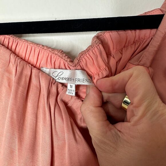 Revolve Lovers + Friends Pink Windblown Off Shoulder Balloon Sleeve Mini Med - Picture 5 of 15